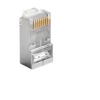 Connecteurs de câble blindés réseau RJ45 FTP 50U plaqué or lModular Plug 8p8C Cat6 FTP Connector