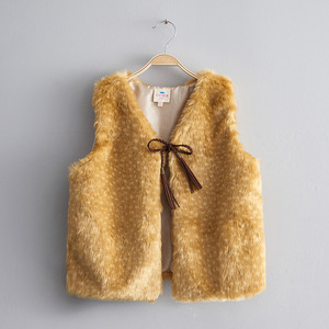 Manteaux d'hiver sans manches en fausse fourrure pour jeunes filles de Corée, fabriqués en Chine par une usine OEM - Product Image 5