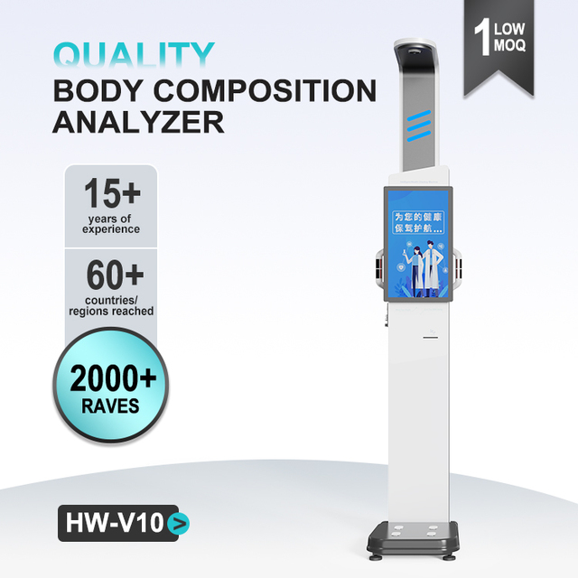 New Model Body Fat Analyzer Height Weight Scale with 24 Inches Advertising Display Screen