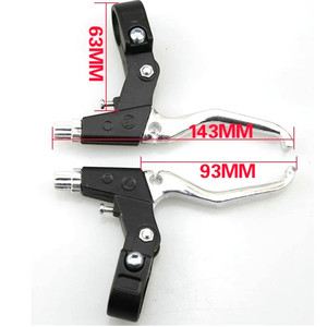 Palancas de freno de bicicleta, cuerpo de aluminio forjado de 2 dedos, totalmente de aleación de aluminio, con orificios, accesorios para bicicleta de montaña - Product Image 3