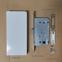 BBDHOME WC porte de salle de bain milieu 9650 PVC plastique loquet boulon Satin Nickel mortaise serrure corps