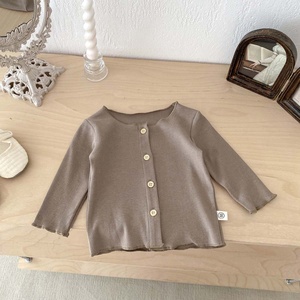 <span class=keywords><strong>Abbigliamento</strong></span> Autunnale per Neonata 2024, Nuovo Cardigan Lavorato a Maglia, Cappotto Femminile Stile Coreano con Chiusura a Bottoni - Product Image 4