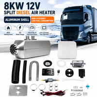 Chauffage d'appoint diesel 8KW 12V pour camion, avec coque en aluminium, chauffages d'appoint diesel complets pour camion, camping-car, chauffage de véhicule