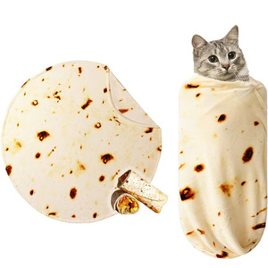 Vente chaude Tortilla Couvertures Pepperoni <span class=keywords><strong>Pizza</strong></span> Couverture Doux Et Confortable Nouveauté Nourriture Jeter Couverture Pour Les Personnes Et Les Animaux De Compagnie - Product Image 4