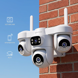 กล้องวงจรปิด Vstarcam CS623FR Ultra HD ไร้สาย ระบบเตือนภัย กันน้ำ IP67 แบบโดม PTZ พร้อมระบบบันทึกภาพ รองรับ WiFi คู่  4 เลนส์ <span class=keywords><strong>5G</strong></span> - Product Image 1