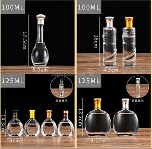 <strong>Custom</strong> <strong>Mini</strong> Glass <strong>Bottle</strong> With Lid 20 30 70 100 50 ml Refillable Small Size for Beverage for Olive Sauce Liquor Sample - Product Image 6