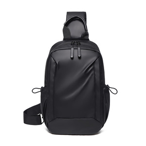New Korean Style PU Leather Waterproof Chest <b>Bag</b> Men Crossbody Sling <b>Bag</b> Men Custom Crossbody Fanny Pack - Product Image 4
