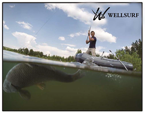 Bote Inflable para Pesca WELLSURF, Embarcación Neumática para Entusiastas, Motor Fuera de Borda, 235 cm, PVC de 0.9 mm de Grosor, Piso Inflable para 4 Personas - Product Image 6