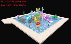 المنتزه المائي الشهير في الهواء الطلق، زلاجة المياه من الألياف الزجاجية، معدات متنزهات كبيرة مع هيكل فولاذي لحمامات السباحة