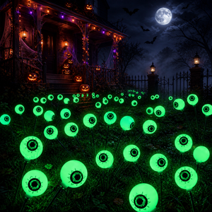 Solar Swaying Halloween Eyeball Pathway <b>Lights</b> 2 Modes Waterproof Outdoor Halloween Stake <b>Lights</b> for Garden Yard Porch Patio - Product Image 5