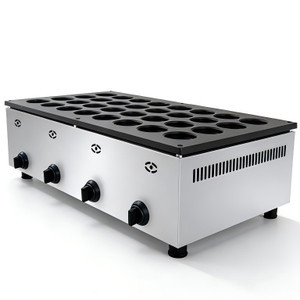 Machine <span class=keywords><strong>à</strong></span> gaufres commerciale au gaz <span class=keywords><strong>à</strong></span> 32 trous pour gâteaux aux haricots rouges, pour gâteaux en roue et utilisation en kiosque de rue - Product Image 2