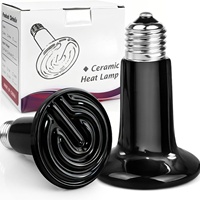 Lampe chauffante en céramique pour cage de reptiles, lézards et tortues, idéale pour l'élevage de poussins, perroquets et serpents - Fonction sauna vapeur, modèle 001