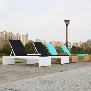 Tumbona Reclinable de Ratán Móvil para Exteriores con Ruedas para Balcón, Patio, Villa, <span class=keywords><strong>Piscina</strong></span> y Playa - Product Image 2