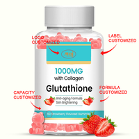 Complément alimentaire végétalien pour éclaircir la peau, anti-âge et antioxydant, à base de L-glutathion pur halal, en gummies, marque privée OEM