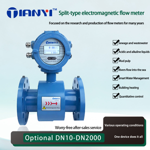 عداد تدفق رقمي لمعالجة المياه 4-20 مللي أمبير RS485، عدادات تدفق كهرومغناطيسية من الفولاذ المقاوم للصدأ للسوائل والطين - Product Image 3