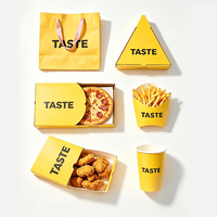 Boîtes d'emballage pour frites, personnalisables avec logo, pour poulet, hamburgers et plats à emporter, en carton, petites boîtes alimentaires de qualité professionnelle