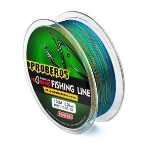 Linea di pesca con lenza intrecciata di 100 metri forte giallo cavallo/blu/rosso/grigio/verde 5 colori 0.4 #-10 # - Product Image 5