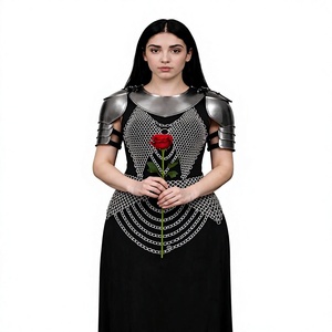 Silver Chainmail <b>Dress</b> <b>Medieval</b> Gothic Warrior Armor Stainless Steel Fantasy Costume Lingerie Couture - Product Image 1