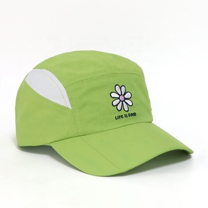 Gorras de Senderismo y Camping para <span class=keywords><strong>Mujer</strong></span> y Niña con Logotipo Bordado de Flores Personalizado, Gorras de 5 Paneles con Visera Curva, Transpirables y de Malla - Product Image 3