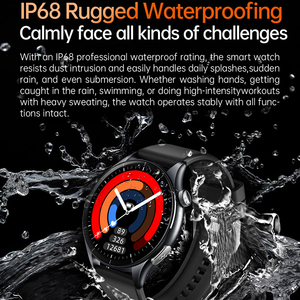 Montre connectée ET458 avec lampe de poche, ECG, surveillance de la température corporelle, suivi du sommeil, suivi sportif, écran AMOLED - Product Image 6