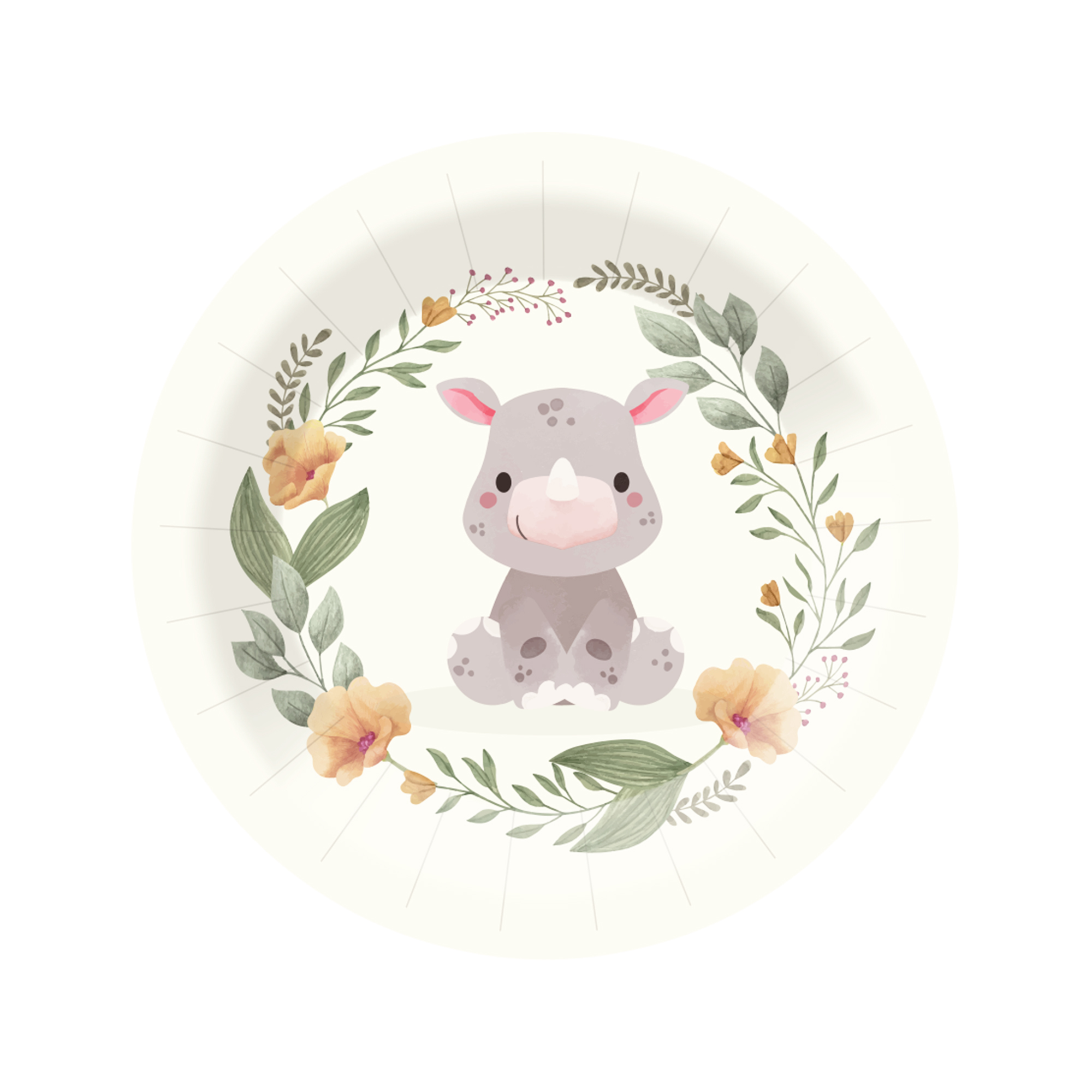 Plato de papel de 9 pulgadas * 8 piezas