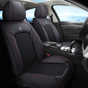 Housse de siège de <span class=keywords><strong>voiture</strong></span> universelle en cuir PVC coussin entièrement fermé pour toutes les saisons spécial été glace soie housse de siège nouveau - Product Image 4