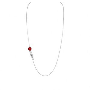 Collar con Colgante de Pez y Cadena de Eslabones de Plata de Ley 925, Diseño Simple Dylam, para Mujer - Product Image 5