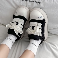 Chaussures de marche à plateforme à lacets, empeigne en toile, semelle en caoutchouc, amorti confortable, rehaussement de la taille, résistantes à l'abrasion, tendance