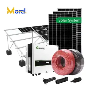 Morel sistem tenaga surya Panel fotovoltaik rumah kualitas tinggi 15kw 10KW 20kw 30kw Sistem hibrida Off Grid