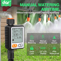 Contrôleur de système d'irrigation automatique Programmable numérique tuyau d'arrosage minuterie capteur de pluie pour la maison jardin utilisation extérieure en plastique