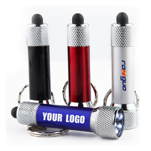 Ranguo Custom Logo Laser Engraved 5 LED White Light Aluminum Mini Flashlight Keychain Portable Customized Designs Promotional