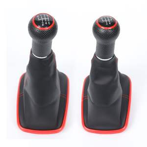 Couvercle de pommeau de levier de vitesses Volkswagen, noir avec surpiqûres rouges, 5 ou 6 vitesses, transmission manuelle, pièce de rechange pour MK4 Jetta Golf Bora - Product Image 4