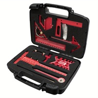 Kit d'outils de mesure pour le travail du bois avec boîte de rangement pour la planification de projets, la mise en plan et le jointement de panneaux de bois