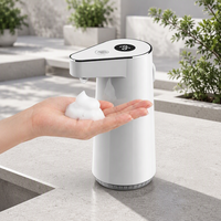 Distributeur de savon portable intelligent à capteur, rechargeable USB, machine à laver les mains automatique à mousse, étanche IPX4, 4 niveaux de mousse réglables