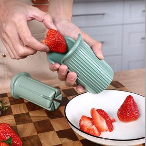 Multifunctional Manual Kitchen Tool Steel <b>Plastic</b> Fruit Splitter Vegetable Strawberry <b>Strip</b> Cutter PP <b>Plastic</b> Adjustable - Product Image 3