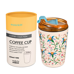 8oz 12oz 스테인레스 스틸 커피 컵 이중 벽 절연 텀블러 사용자 정의 로고 머그 스테인레스 스틸 커피 머그 실리콘 바닥 - Product Image 2