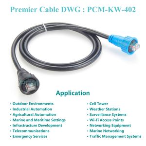 Водонепроницаемый кабель CAT6 RJ45 папа-папа для автоматизации сельскохозяйственных телекоммуникаций морской Garmin GPS, наружный кабель IP67 <span class=keywords><strong>Ethernet</strong></span> LAN - Product Image 4