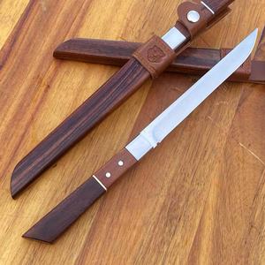 Couteau de combat de haute qualité, couteau de poche personnalisable, lame en acier inoxydable, fourreau en bois OEM, usage industriel, extérieur, bricolage, 1 an - Product Image 2