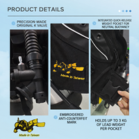 Gilet de flottabilité de plongée WMD Taiwan 1000D en nylon, BCD avec poches de lest intégrées, vannes de décharge rapide, anneaux en D en acier inoxydable, mise à niveau 2026