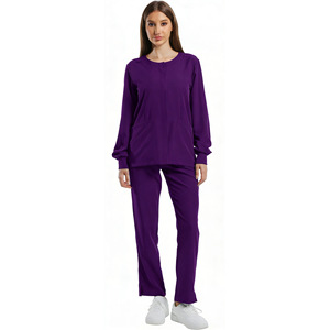 Daoyi Hospital Uniform Set Unisex Polyester Woven Wrinkle Resistant For Medical Work - Product Image 3