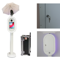 Photomaton ovale de haute qualité pour iPad avec télécommande et éclairage LED RGB, facile à assembler, idéal pour la location de mariages