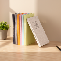 Agenda quotidien personnalisé en tissu de lin et de coton 2026, carnet de gratitude, organiseur, carnet en cuir, agenda quotidien avec poche arrière