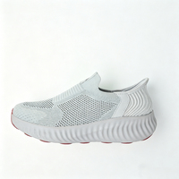 Chaussures de marche pour hommes en maille respirante à enfiler, avec col chaussette élastique, bout large et plateforme, confortables et respirantes