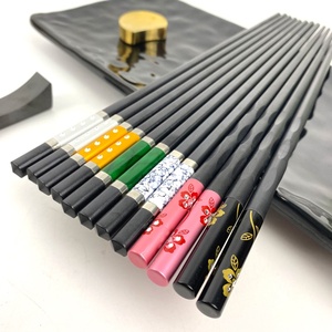 Meilleur prix Offre Spéciale baguettes de sushi réutilisables en fibre de verre pps noires japonaises baguettes en alliage de fibre de verre pour restaurant à la maison - Product Image 5