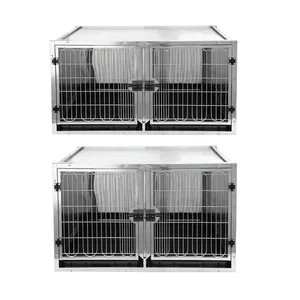 Heavy Duty Large Small Stainless Steel Animal Vet Puppies cucce per cani gabbie per gatti casse gabbia per cani
