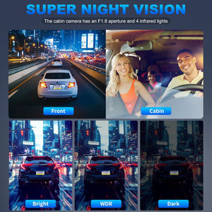 Caméra embarquée Quad Premium 1080P avec écran IPS 3 pouces, vision nocturne, 360 degrés sans angle mort, capteur G et mode stationnement - Product Image 5