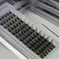 Wholesale Natural Wispy Cluster <strong>Eyelashes</strong> 8-16mm C D CC DD Curl Handmade Synthetic Individual Lash Clusters Private Label OEM