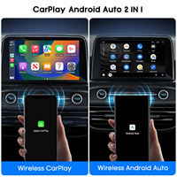 Convertisseur d'adaptateur carplay sans fil KW960 boîte de transfert ios carplay / android auto 2 en 1 boîte carplay de liaison de téléphone sans fil jeu de voiture