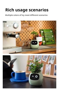 7 capteurs électroniques intelligents AI Flowerpot Pets Small Plastic Multiple Expressions for Indoor Kitchen Desktop Garden Use - Product Image 5
