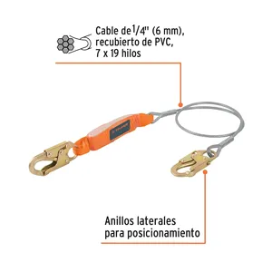 Master con 12 unità cavo di salvataggio 1.8 m in acciaio, ammortizzatore, ANSI - Product Image 2